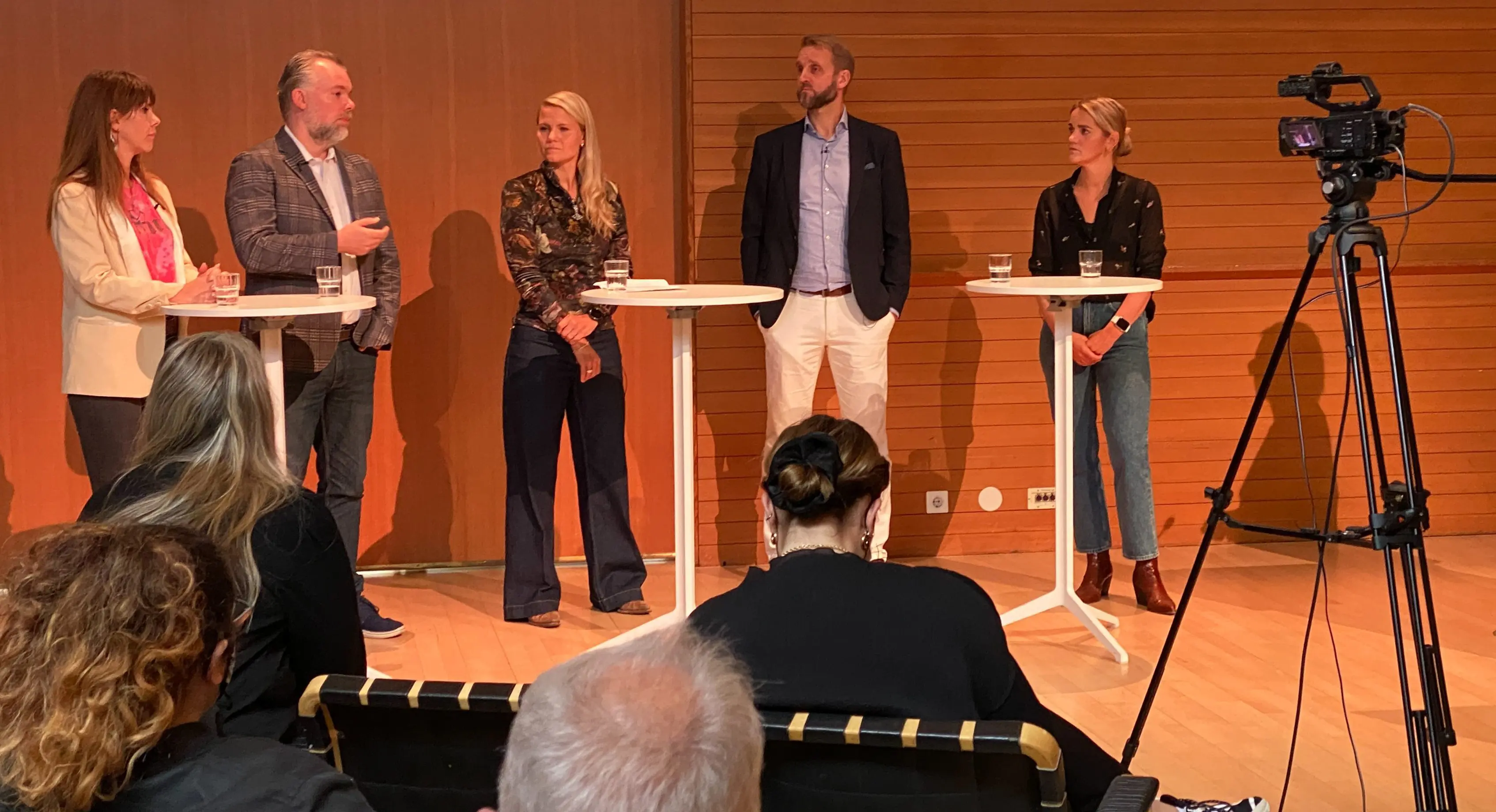 Panel discussion with camera