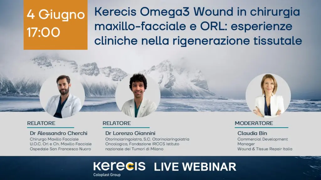 Kerecis Omega3 Wound in chirurgia maxillo facciale e ORL: esperienze cliniche nella rigenerazione tissutale