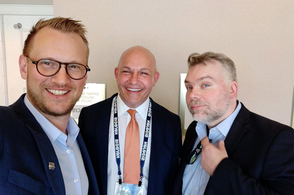 Dr. Gunnar Johannesson, Dr. Michael J. Lacqua and G. Fertram Sigurjonsson, CEO of Kerecis